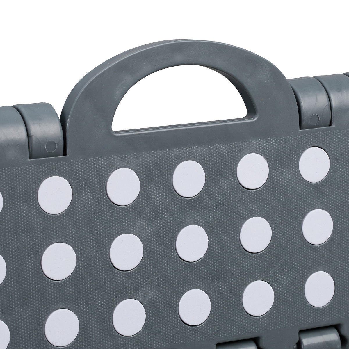 KLAPPHOCKER - Anthrazit, Kunststoff/Textil (39/39/32cm) - Relaxdays