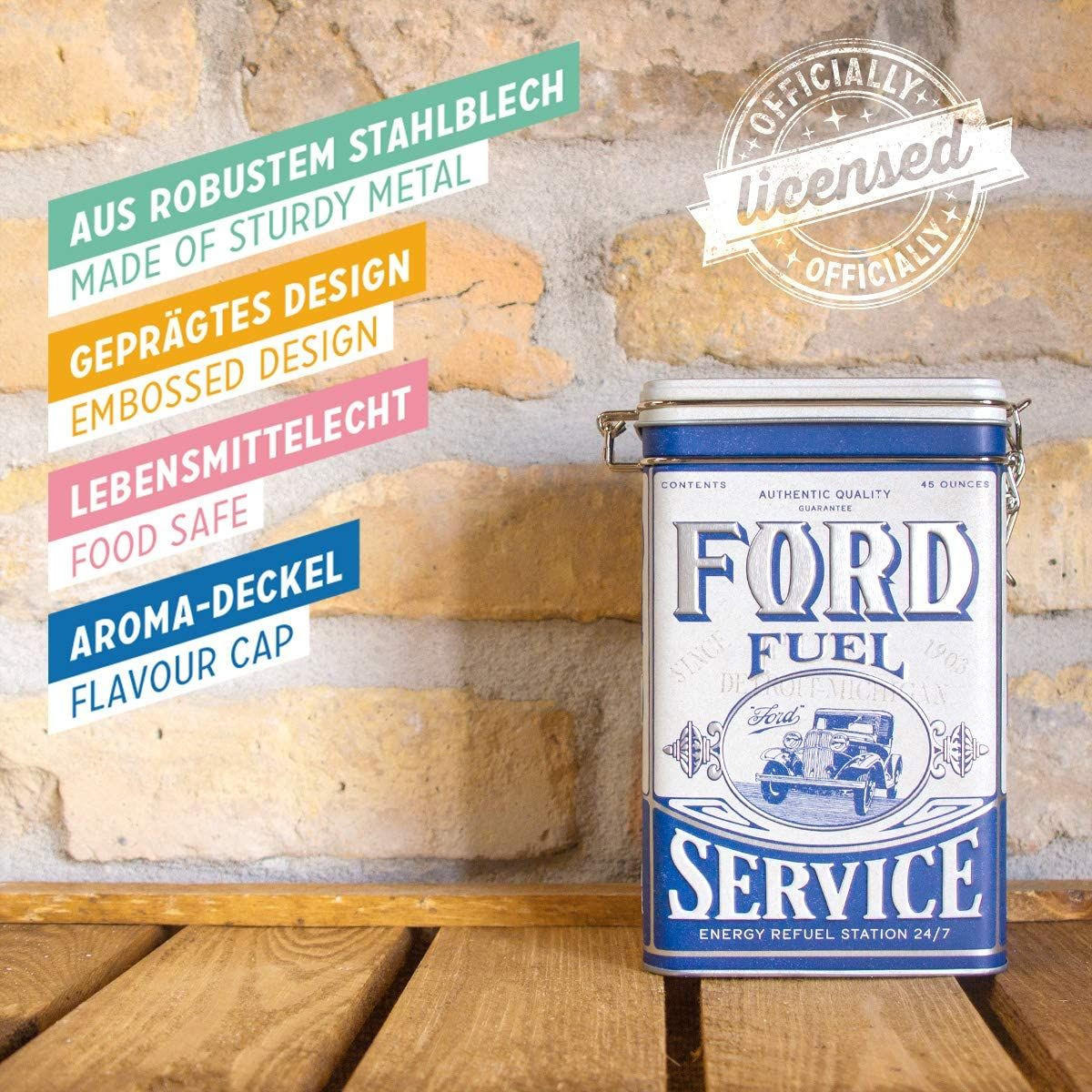 AROMADOSE Ford Fuel Service - Multicolor, Metall (11/17.5/7.5cm) - Nostalgic-Art