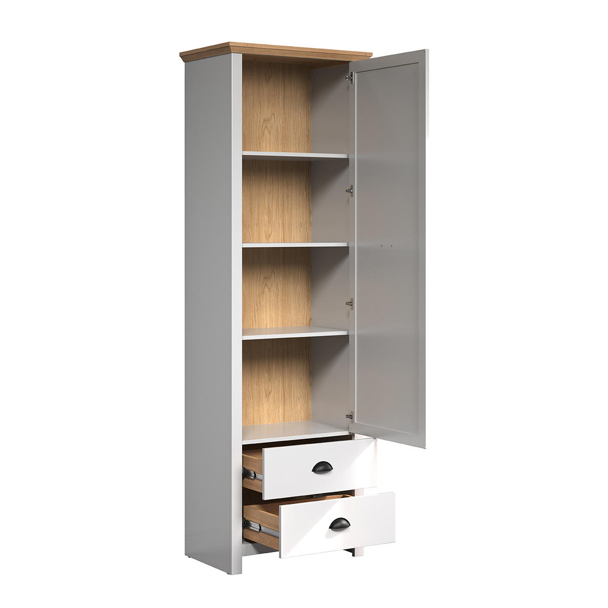 GARDEROBENSCHRANK Landside Grau - Grau, Holzwerkstoff (65/201/41cm) - ebuy24