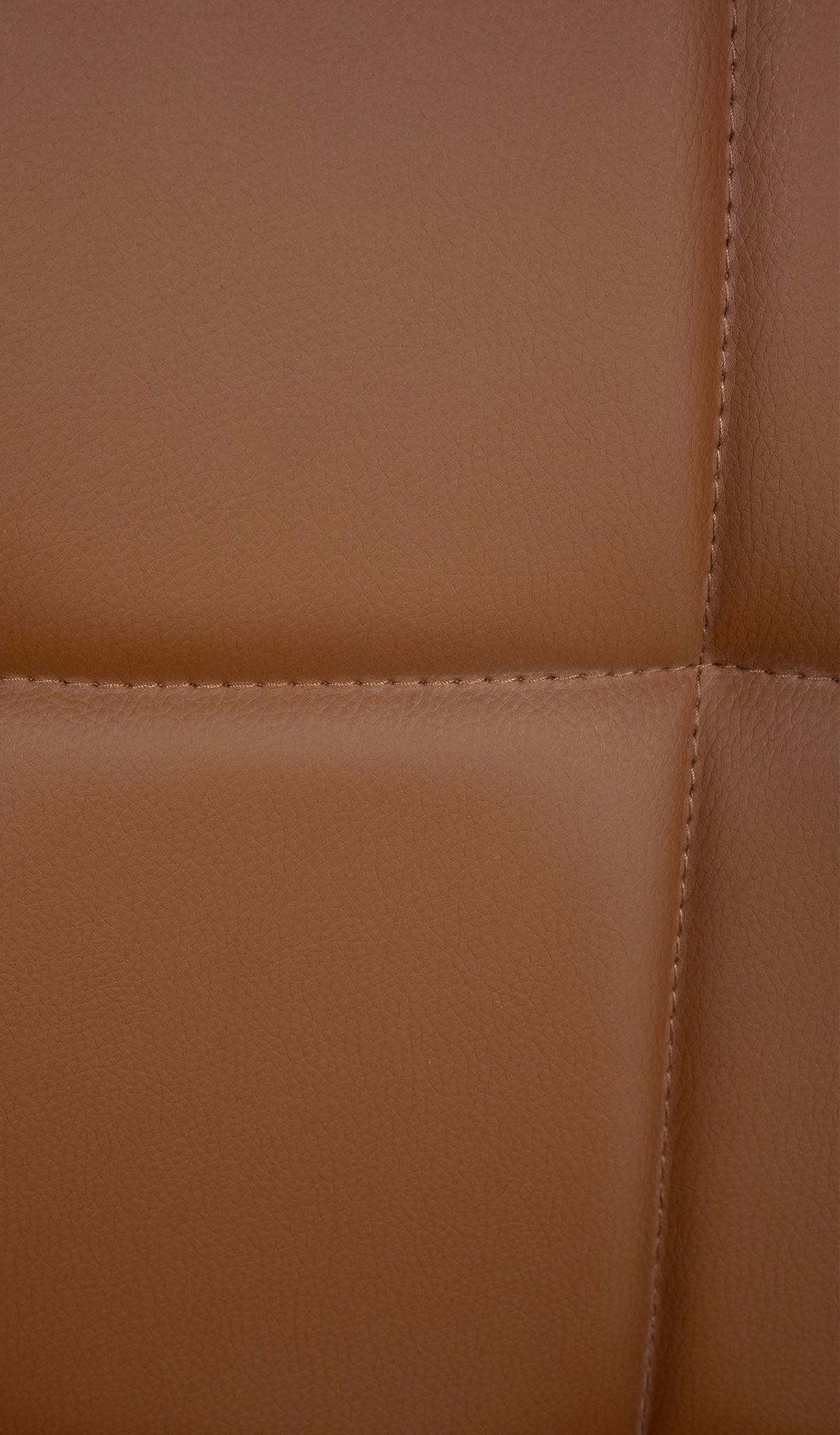 DREHSTUHL Lederlook hellbraun - Chromfarben/Hellbraun, Textil/Metall (44/74/49cm) - CLP