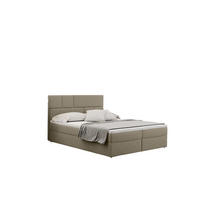 BOXBETT Mit Bettkasten BALI Stoff Mat Velvet Beige 140x200 cm H3-Bonell - Beige, Holz/Holzwerkstoff (140/200cm) - Kaiser Möbel