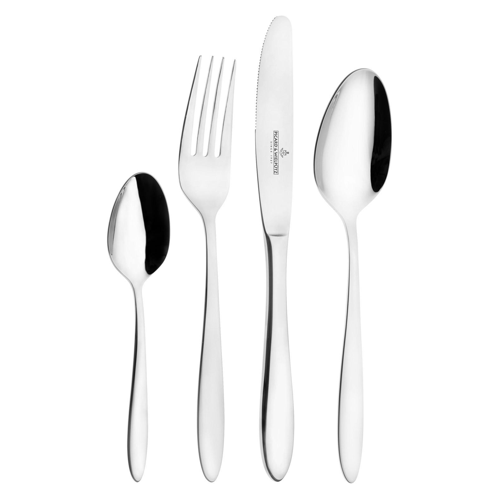 TAFELBESTECK Bozen silber 24er Set - Silberfarben, Metall - Picard & Wielpütz