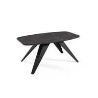 COUCHTISCH Luna Pietra Grigia Schwarz / Schwarz 120 / 60 / 48cm - Schwarz, Holz/Holzwerkstoff (60/120/48cm) - Feldmann-Wohnen