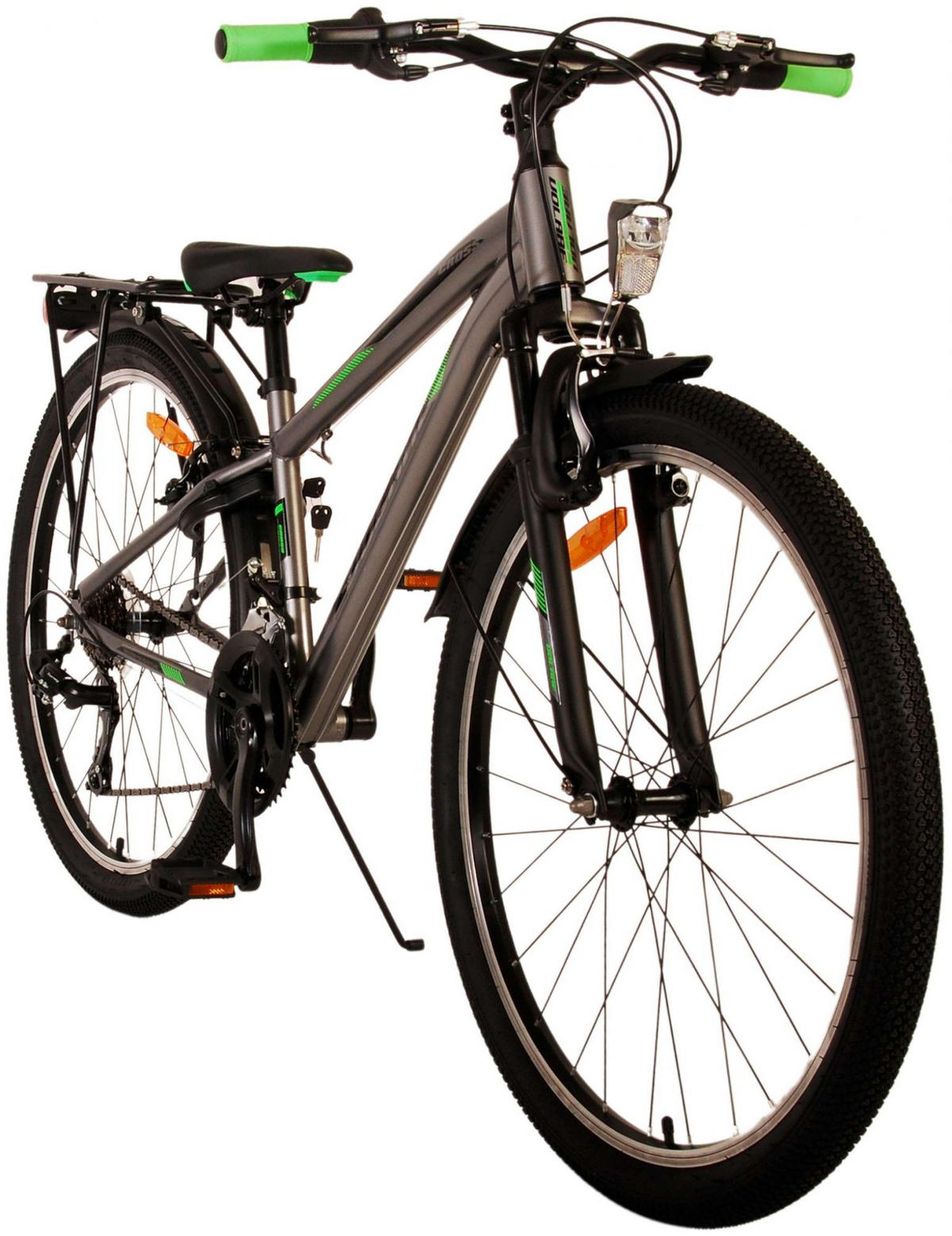 KINDERFAHRRAD Cross - Jungen - 2 Handbremsen - 26 Zoll - Grau - Grau, Metall (77cm) - TPFSports