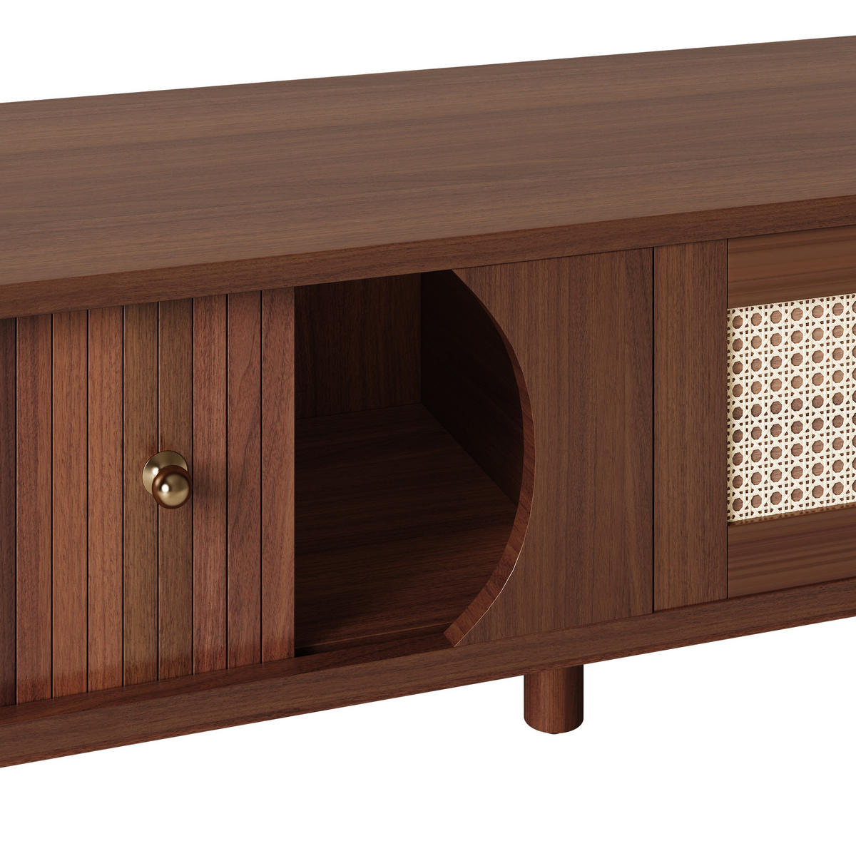 TV-LOWBOARD Rustikal Naturfarben 170/39.5/38 cm - Naturfarben, Holz (170/38/39.5cm) - PANGIVO