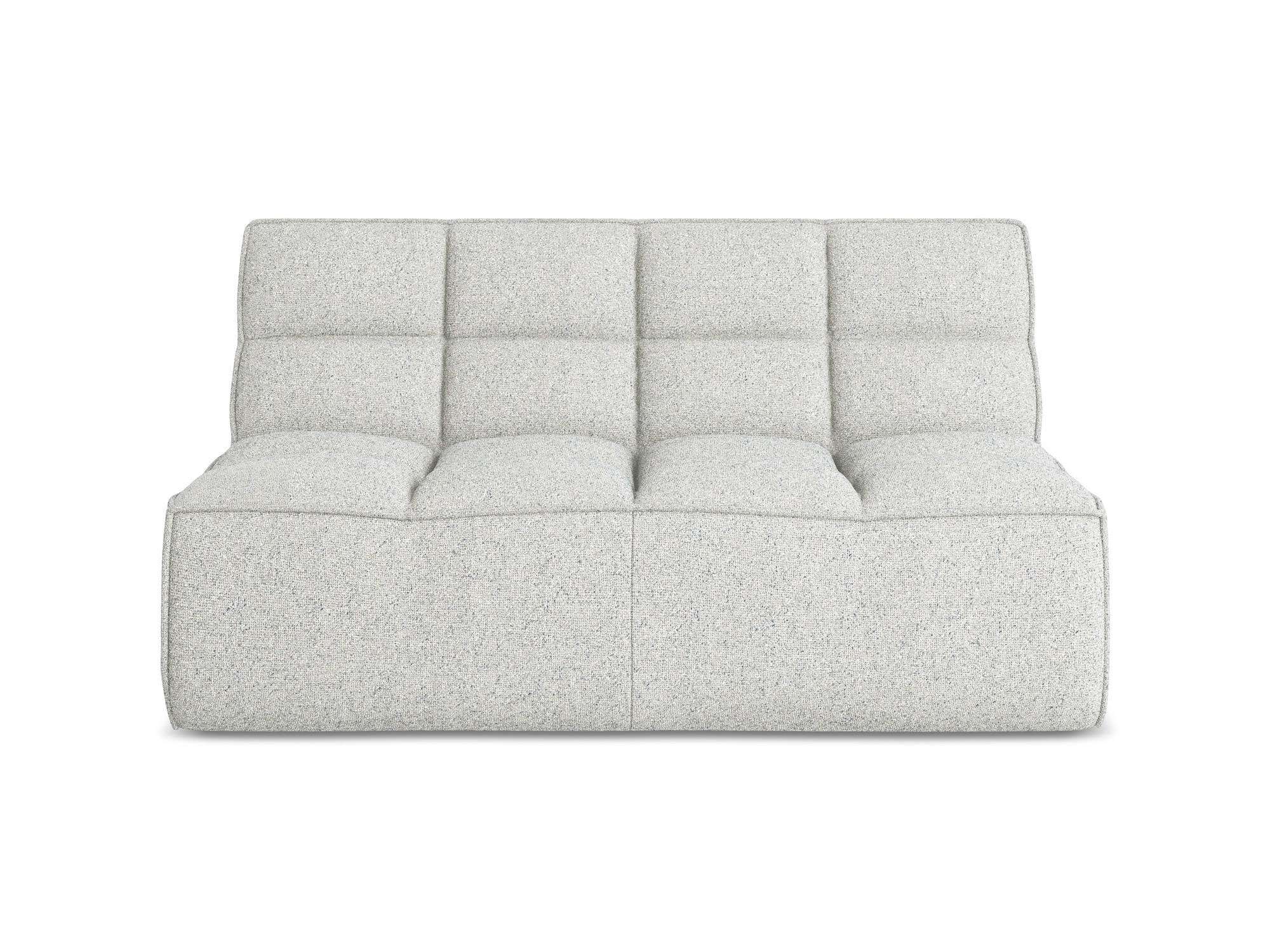 2-SITZER-SOFA Strukturstoff Stoff Beige - Beige/Schwarz, Kunststoff/Textil (160/75/93cm) - Makamii