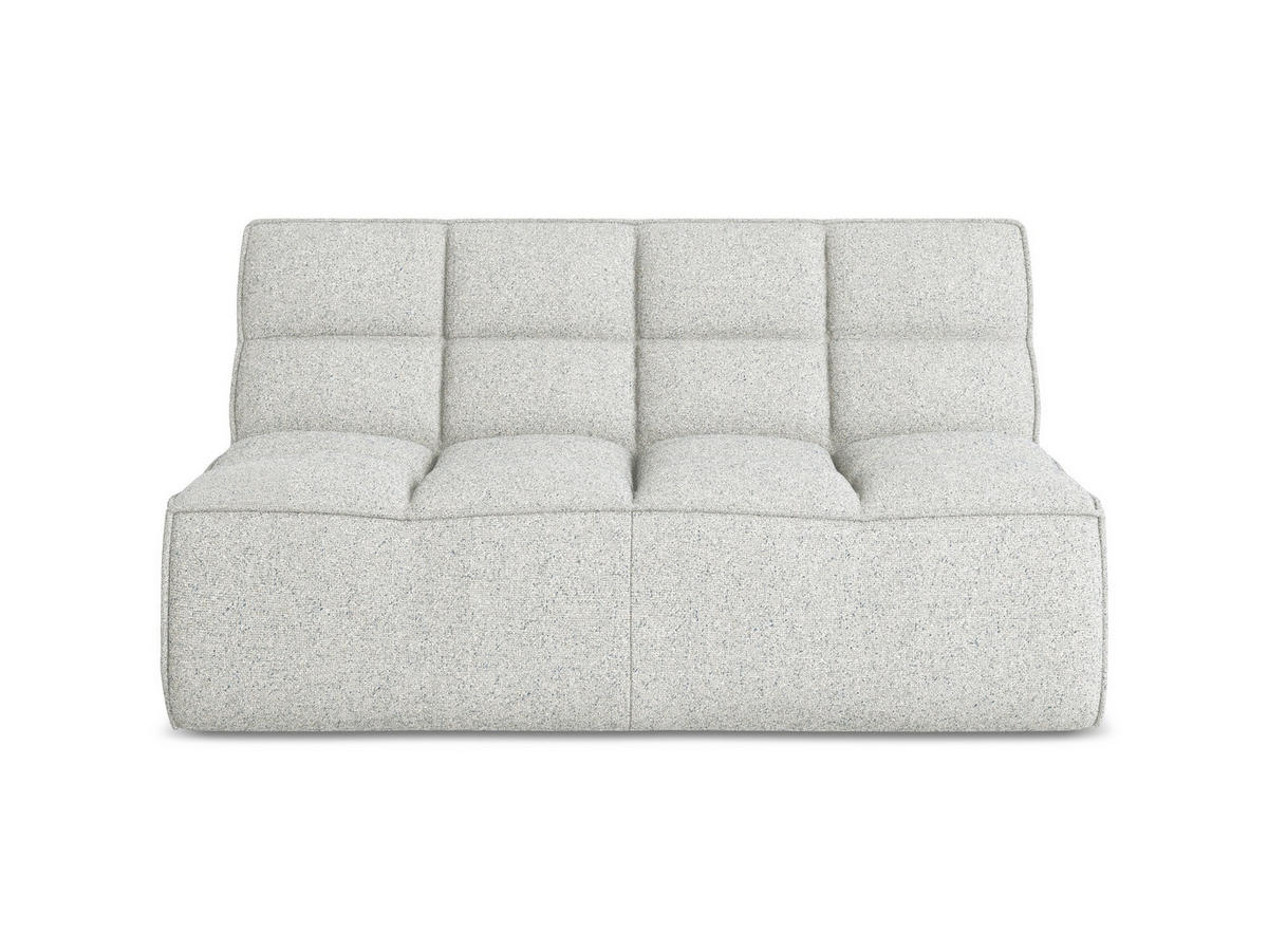 2-SITZER-SOFA Strukturstoff Stoff Beige - Beige/Schwarz, Kunststoff/Textil (160/75/93cm) - Makamii