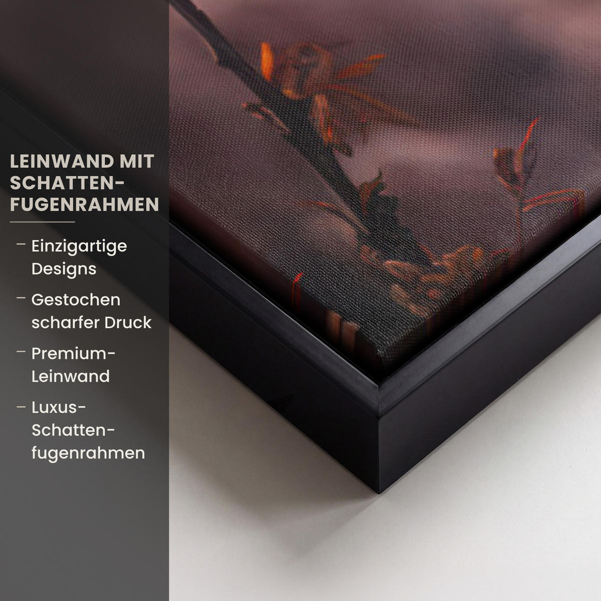 LEINWAND Bilder mit Rahmen - Schottischer Hochländer - Frühling - Hochland - 90x60 - Hellrosa, Textil (90/60cm) - MuchoWow