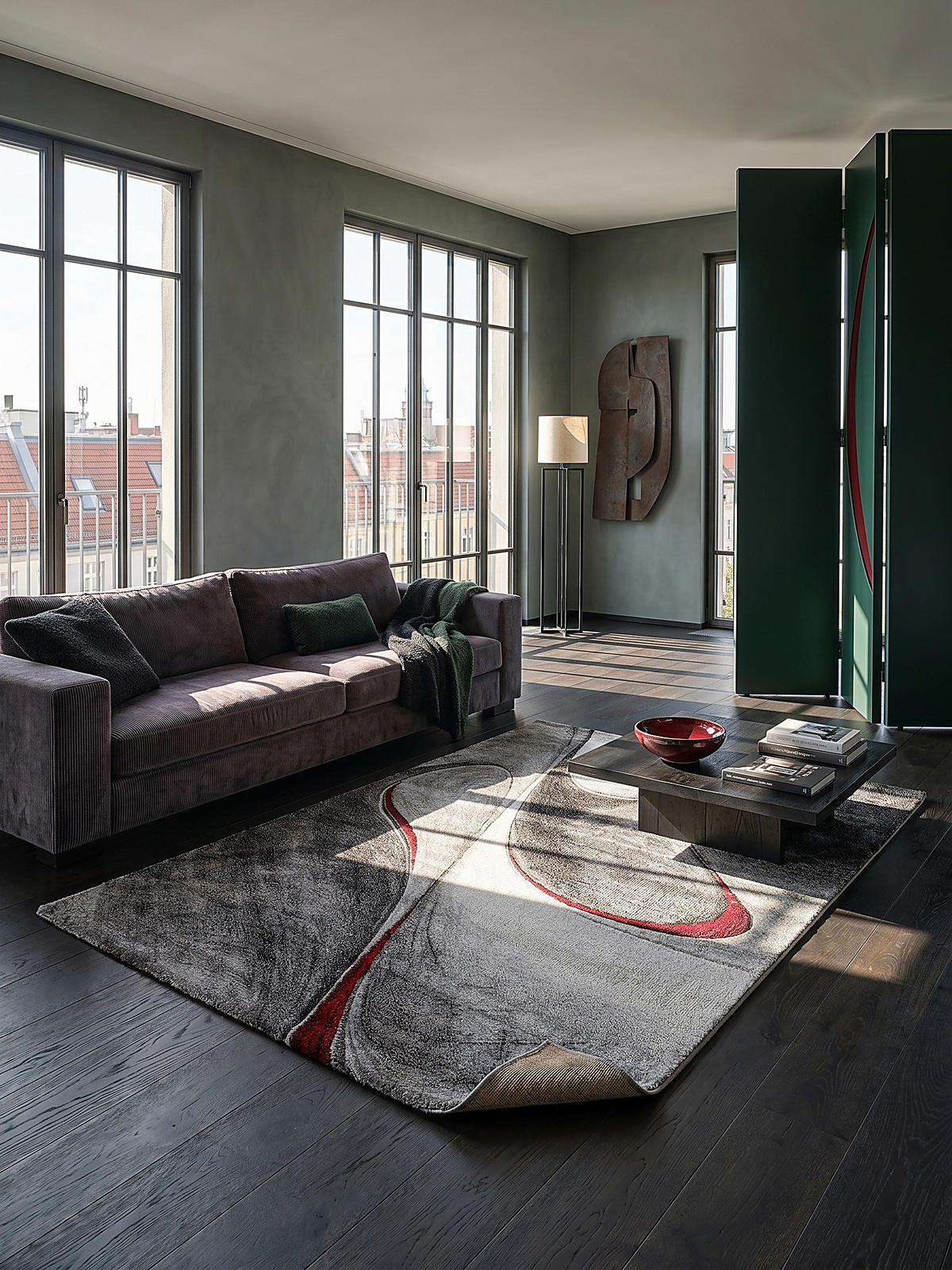 KURZFLORTEPPICH Abstrakt BIENO Polypropylen Rot 160 x 230 cm - Rot, Textil (160/230cm) - KADIMA DESIGN