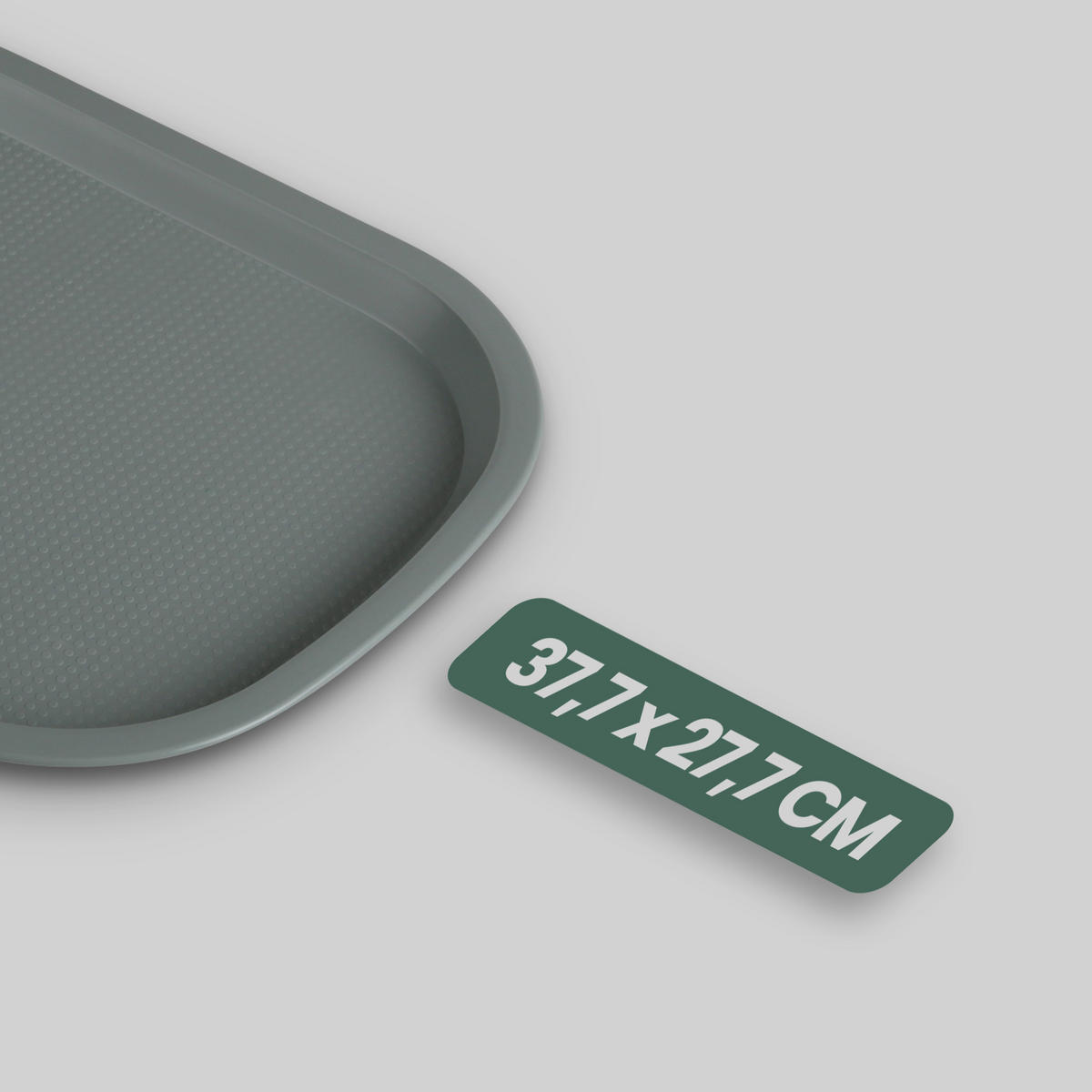 SERVIERTABLETT Kunststoff 37x27 cm Grün 4er-Pack - Grün, Kunststoff (27/2/37cm)