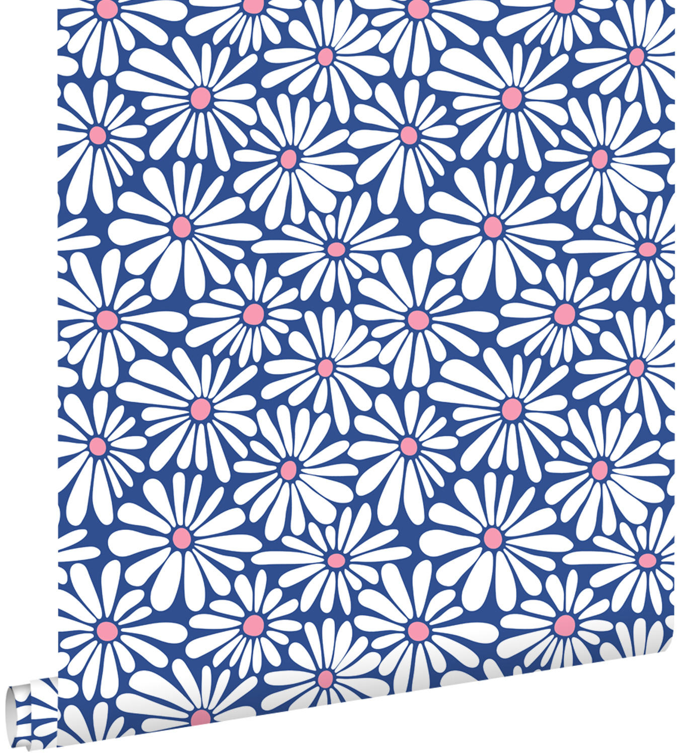 TAPETE Gänseblümchen 53 cm x 10.05 m - Blau, Papier (53/1000cm) - ESTAhome