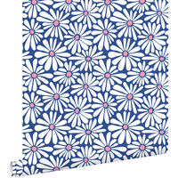 TAPETE Gänseblümchen 53 cm x 10.05 m - Blau, Papier (53/1000cm) - ESTAhome
