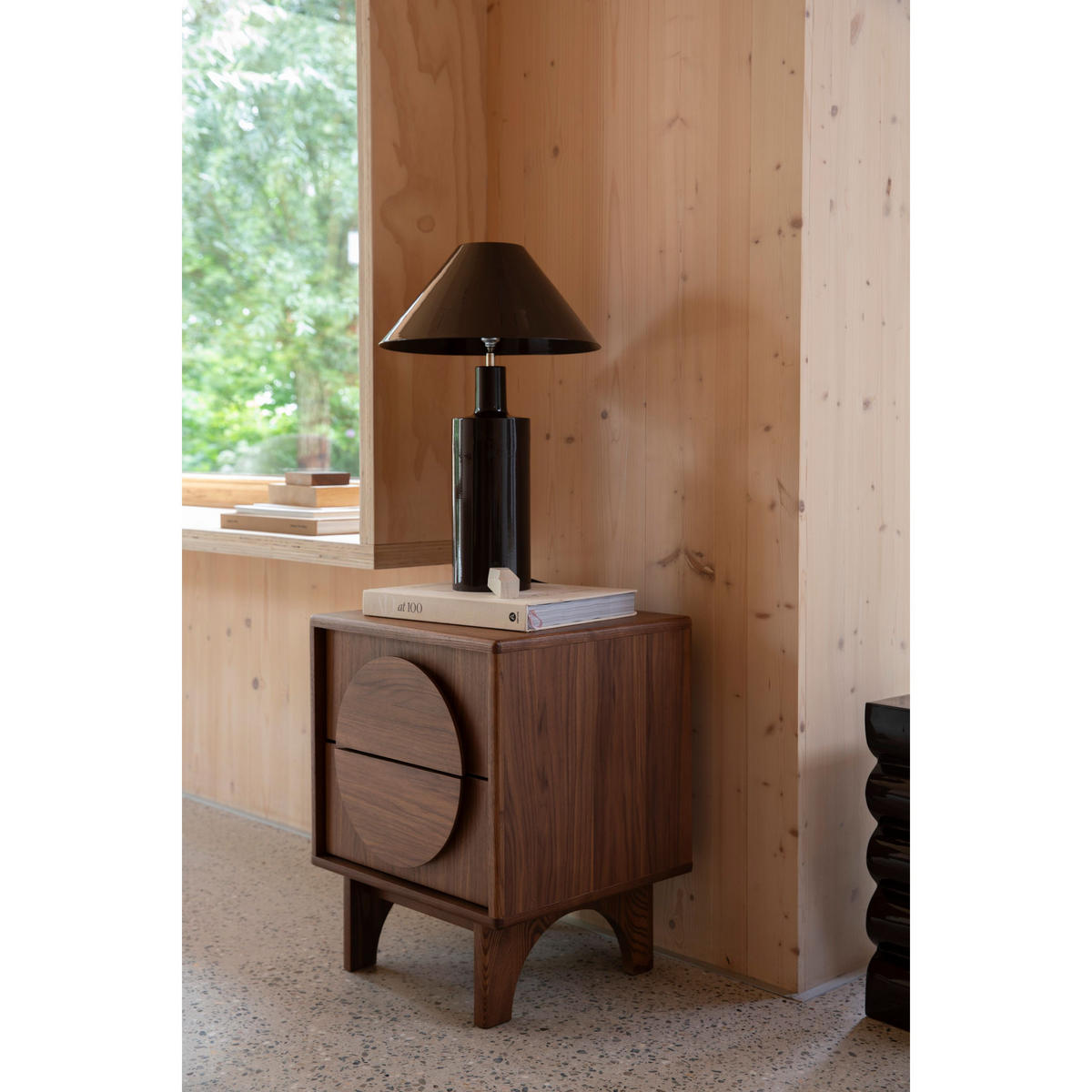 BEISTELLTISCH Groove Walnussholz - Braun, Holzwerkstoff (45/40/55cm) - Zuiver