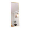 STANDSPIEGEL 162x53 cm – Freistehend & Wandmontage, Aluminiumlegierung Goldrahmen - Goldfarben, Glas/Metall (53/162/162cm)
