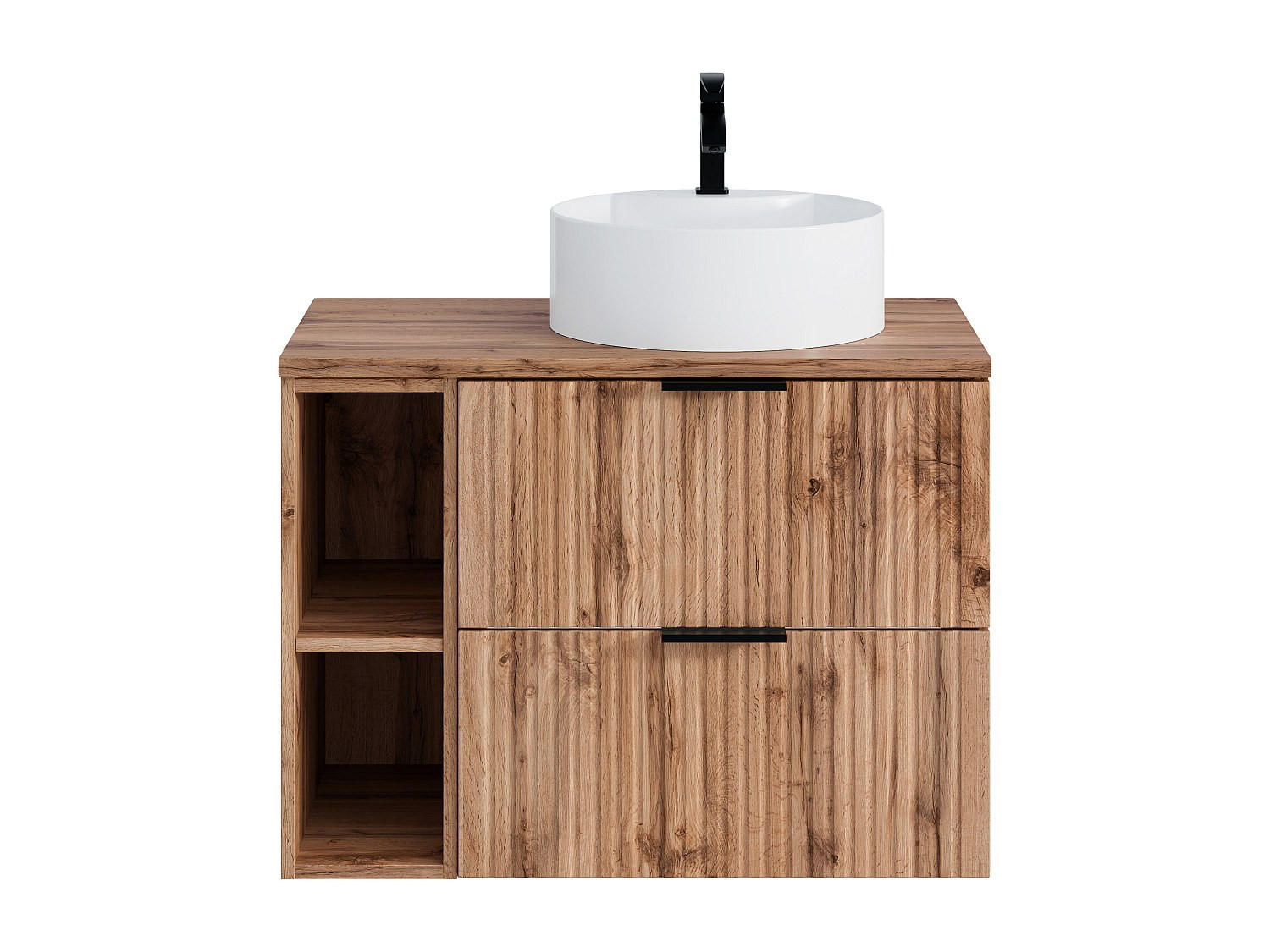 EINZELWASCHTISCH - 80 cm x 46 cm - Holz, Platte - Naturfarben Hell - ZEVARA - Naturfarben, Holz (80/57/46cm) - Vente-Unique