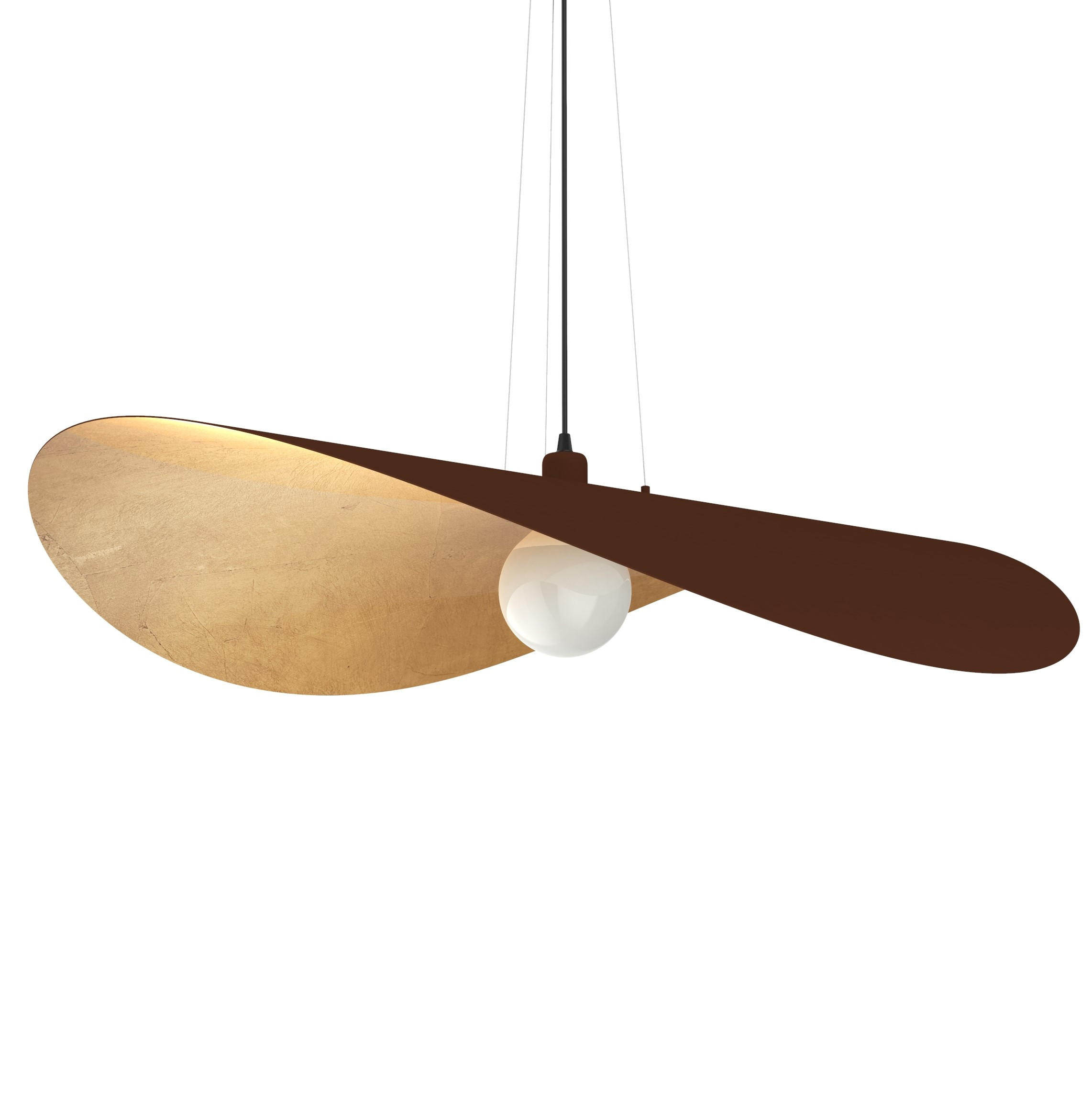 HÄNGELEUCHTE Piuma D90 - Goldfarben, Metall (90/90/120cm) - Lumicom