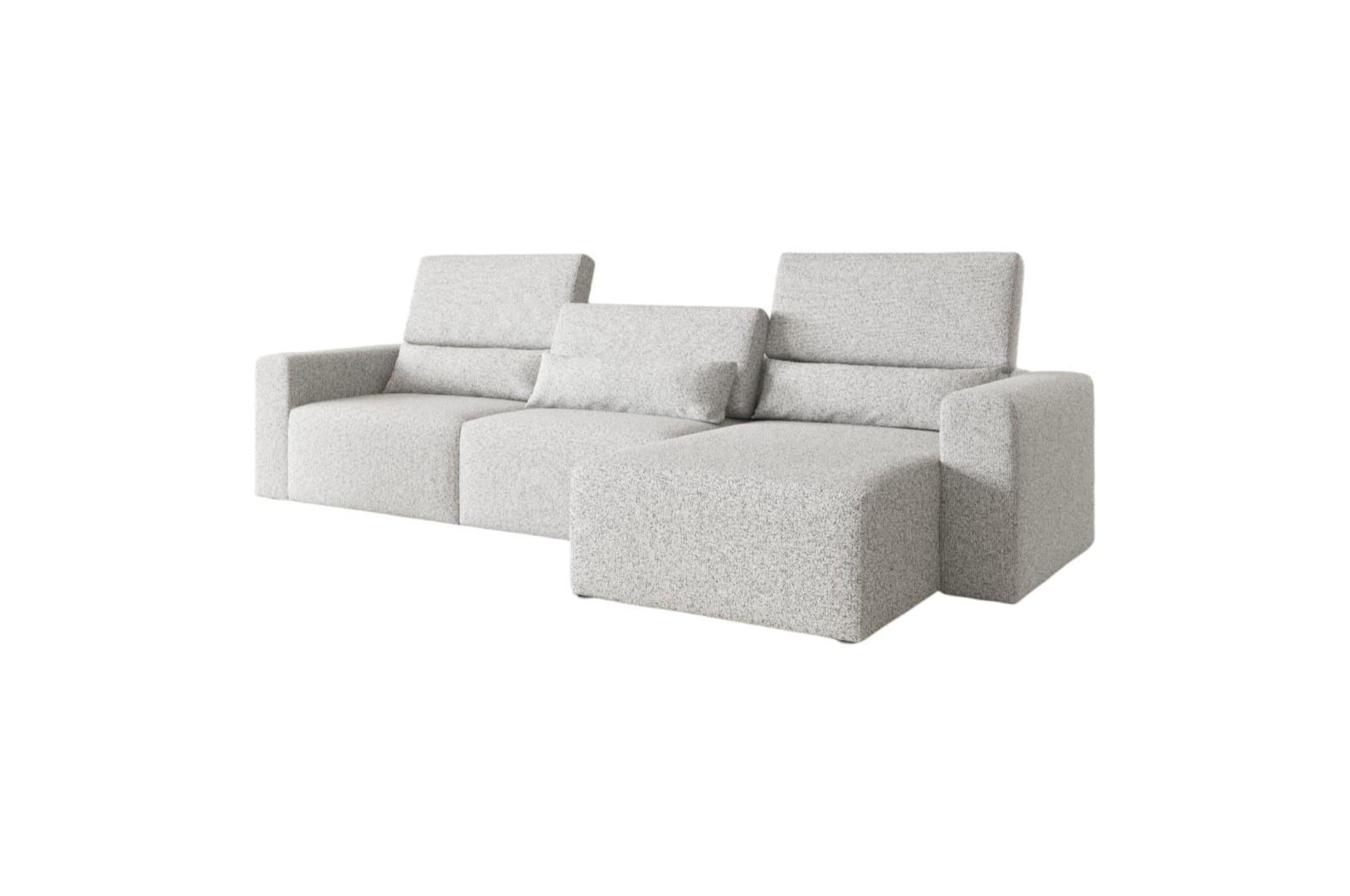 ECKSOFA Modular Premium Grau - Creme/Schwarz, Holz/Holzwerkstoff (315/172cm) - Furnisell