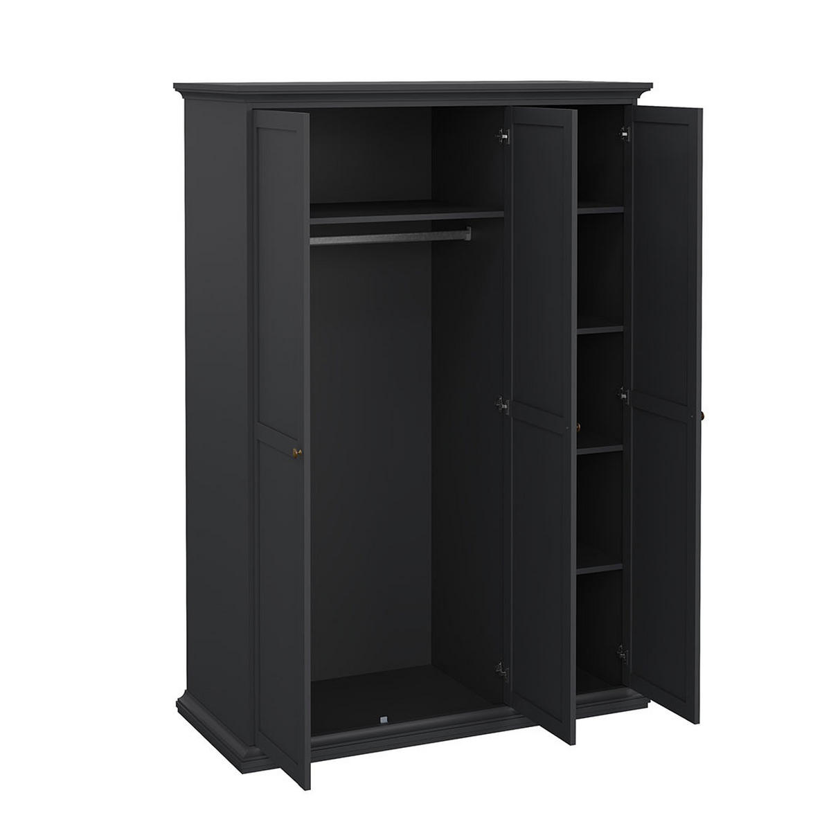 GARDEROBENSCHRANK mattgrau - Grau, Holzwerkstoff (139/201/60cm) - ebuy24