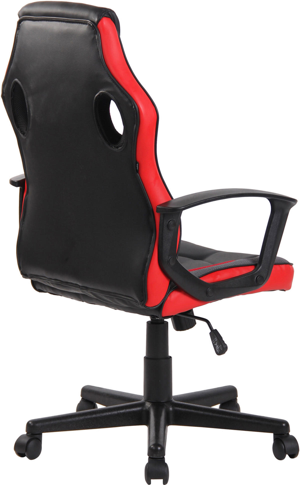 BÜROSTUHL Glan, Kunstleder Schwarz/Rot - Rot, Kunststoff/Textil (64/119/60cm) - TPFLiving