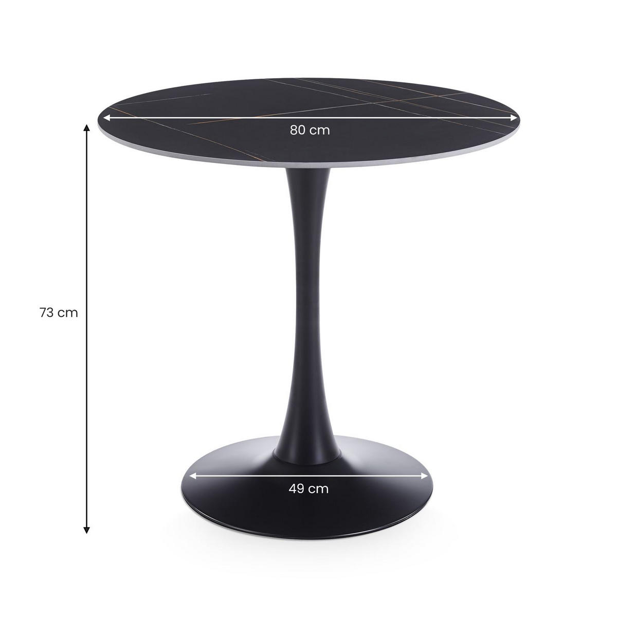 ESSGRUPPE LOIRE/NAVIA 3er Set schwarz - Schwarz, Metall - IDIMEX