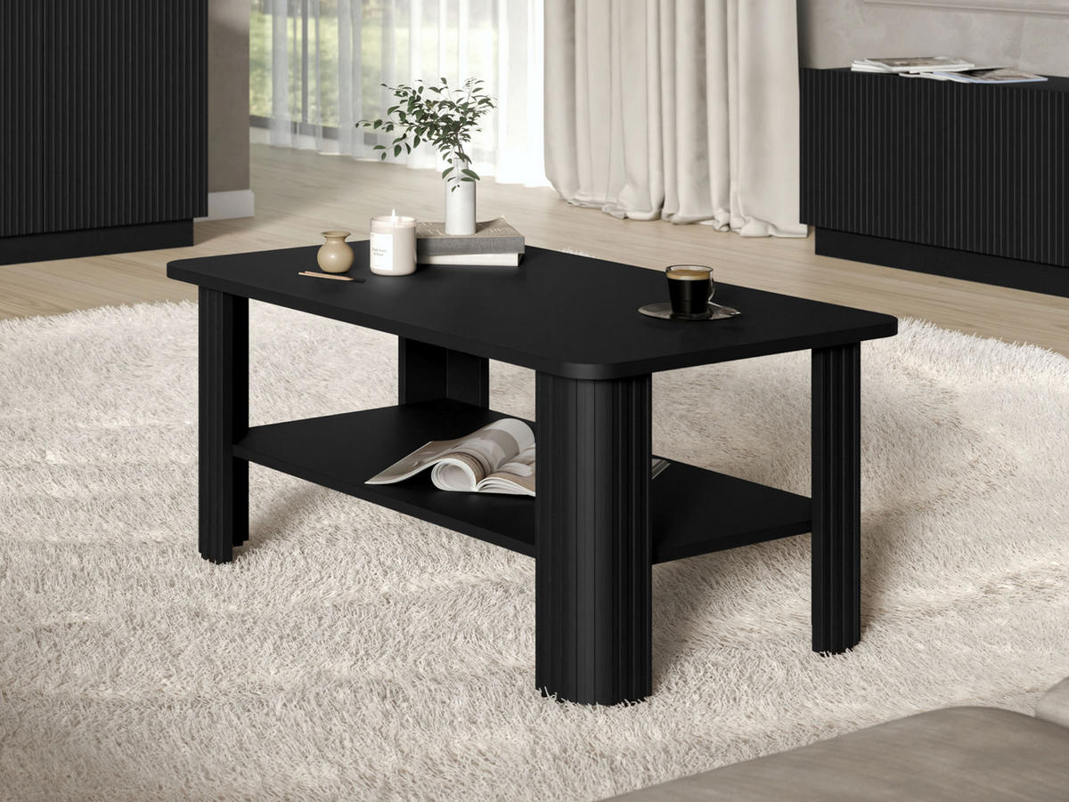 COUCHTISCH Rest - Schwarz, Holzwerkstoff (96/55/42cm) - MIRJAN24