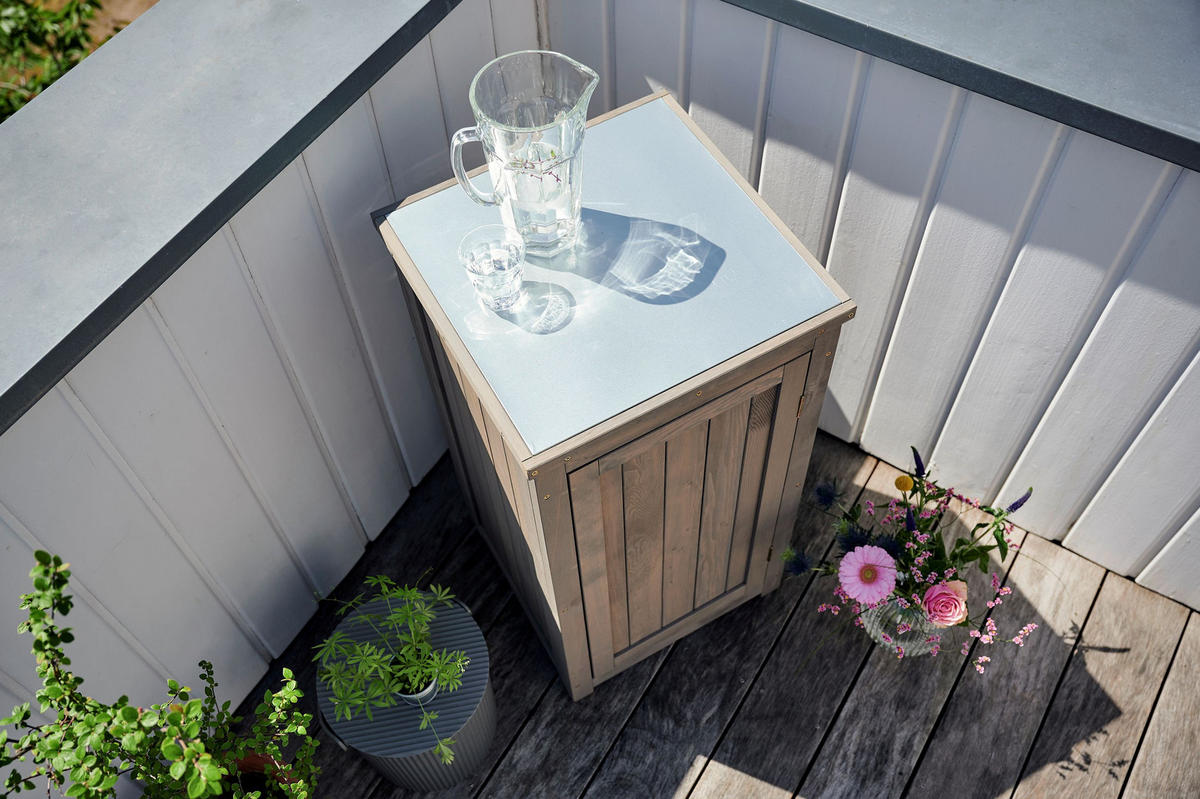 GARTENSCHRANK NEELE mit 3 Böden 45*45*85 cm - Grau, Holz (45/85/45cm) - butenkist