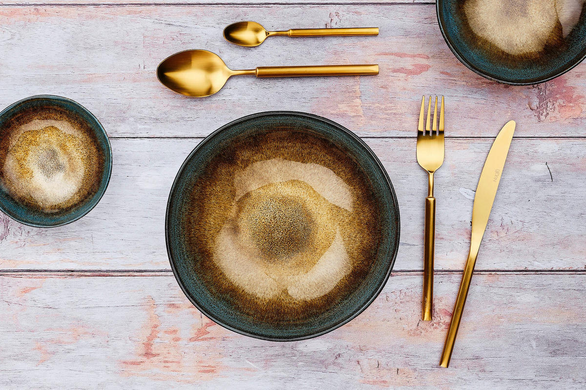 LÖFFEL 6er-Set Viggo - Gold - Goldfarben, Metall - Björn