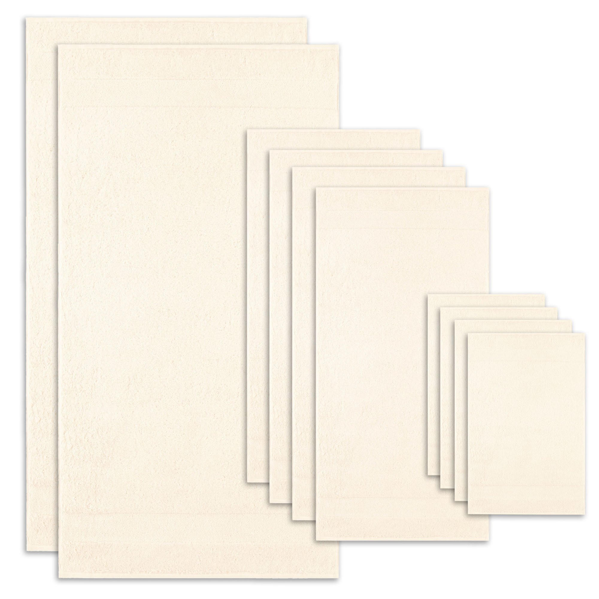 HANDTUCH Unisex One Elfenbein Baumwolle 10er Pack - Beige, Textil (60/120cm) - Villeroy & Boch