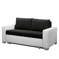 SCHLAFSOFA - Silberfarben/Weiß, Kunststoff/Textil (153/90/90cm) - home24