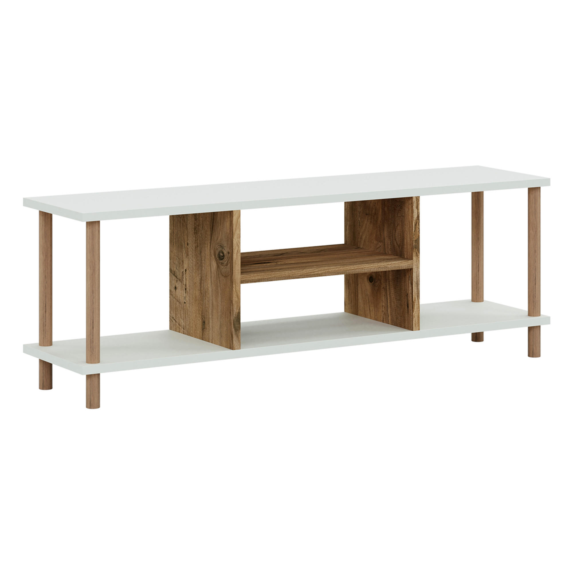 LOWBOARD Ærøskøbing - Multicolor, Holz/Holzwerkstoff (120/43/29cm) - [en.casa]