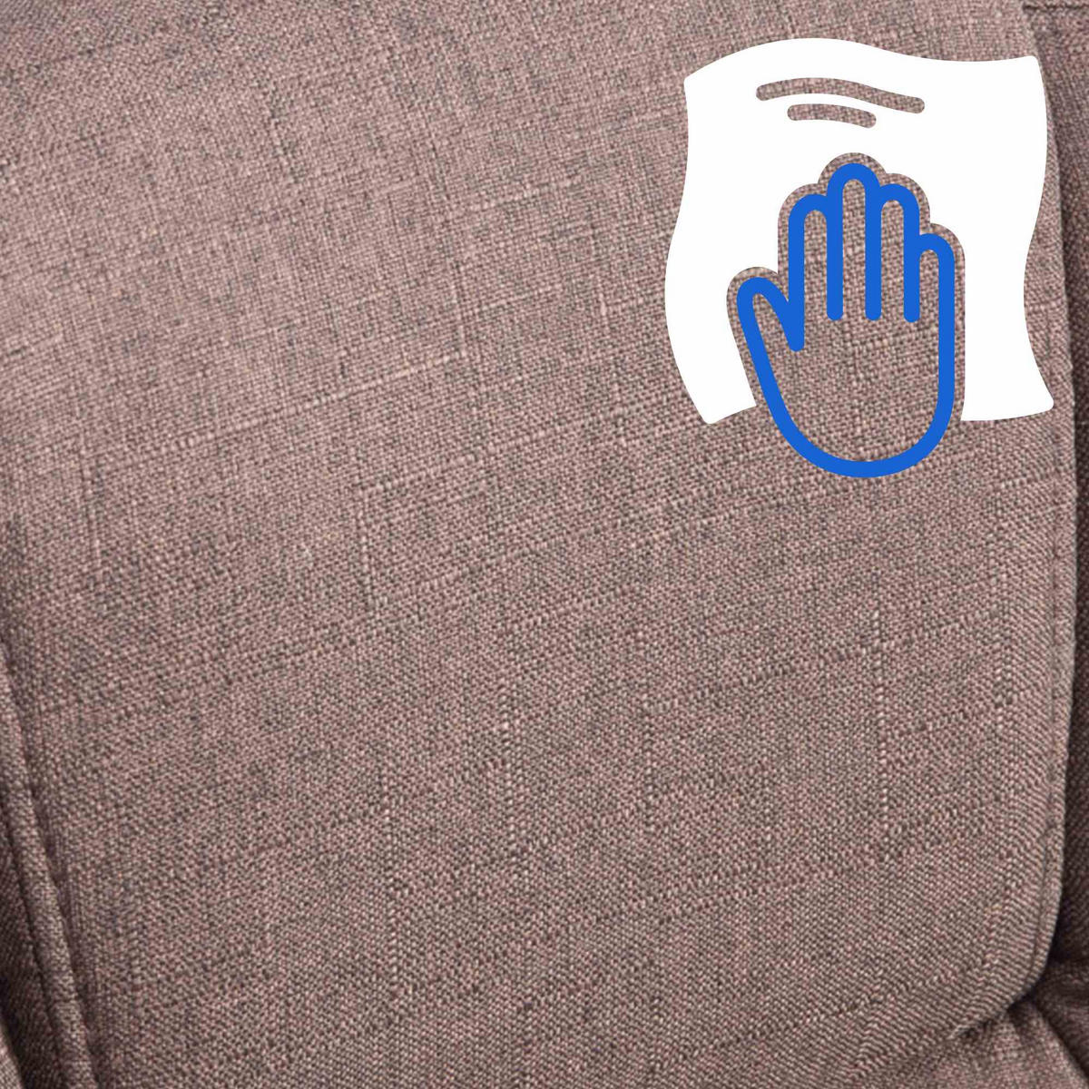 CHEFSESSEL Stoff Braun - Chromfarben/Braun, Textil/Metall (62/115/70cm) - CLP