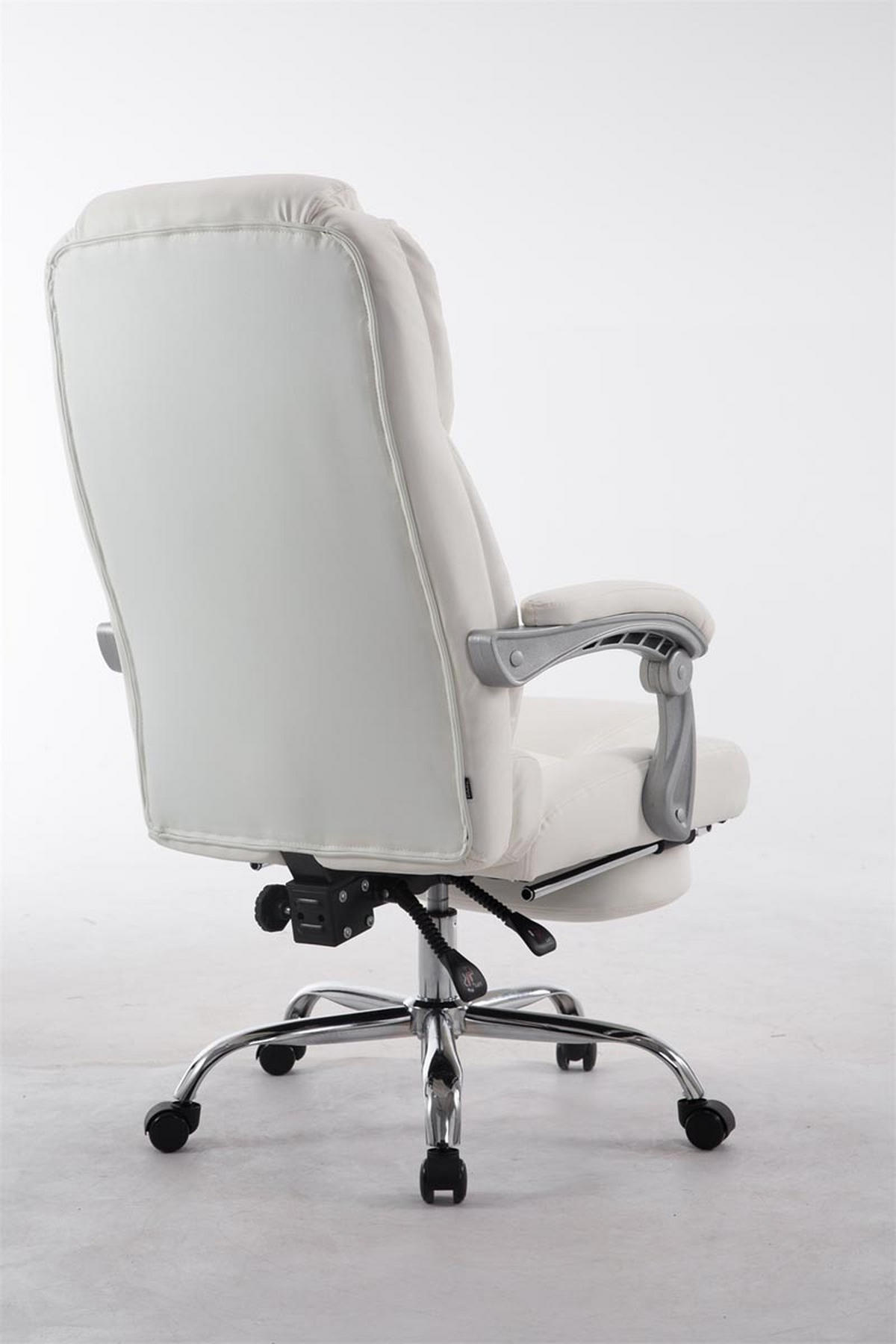BÜROSTUHL Pacira, Kunstleder Weiß - Weiß, Textil/Metall (68/127/64cm) - TPFLiving