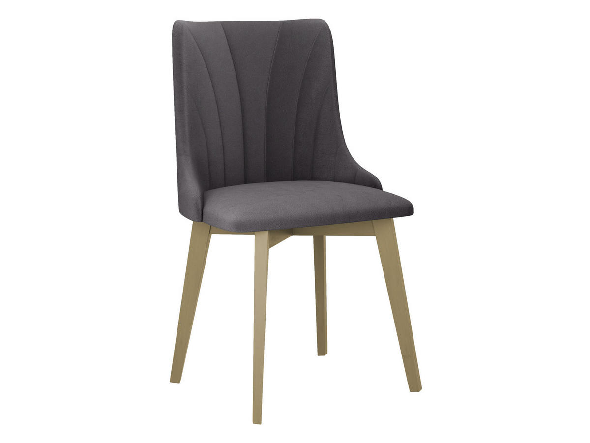 ESSZIMMERSTUHL Monti V Pik Muschel - Grau/Sonoma Eiche, Holz/Textil (48/83/53cm) - MIRJAN24