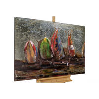 METALLBILD Bunt 100/70 cm - Multicolor, Metall (4.6/70cm) - KUNSTLOFT