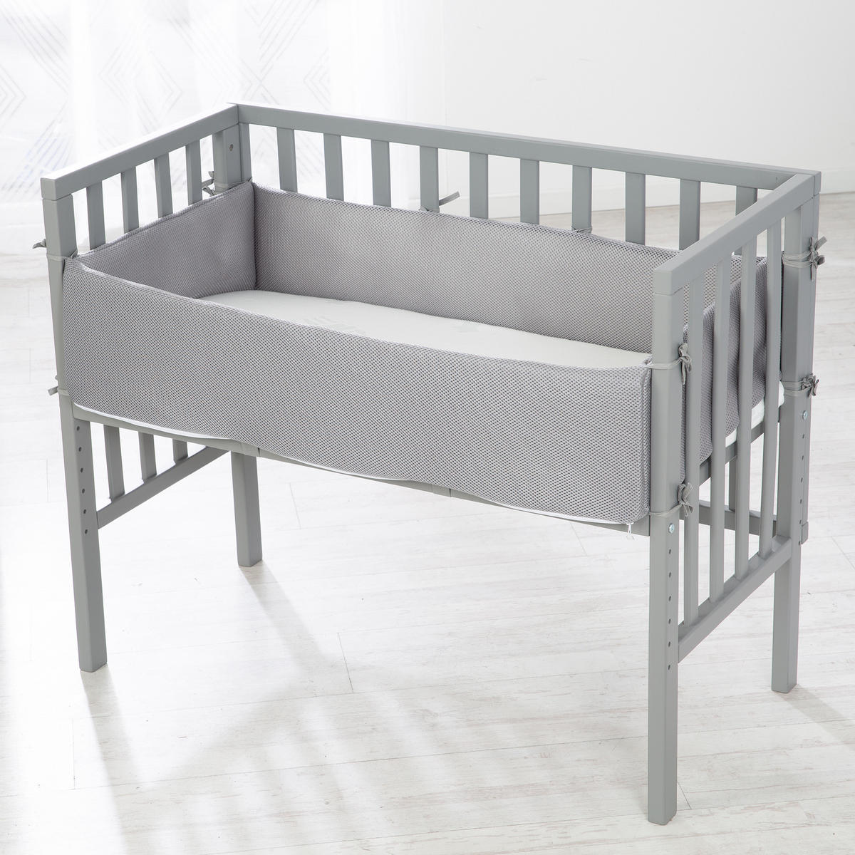 BEISTELLBETT Grau 2in1 Set 90 x 45 cm - Taupe, Holzwerkstoff (45/90cm) - Roba