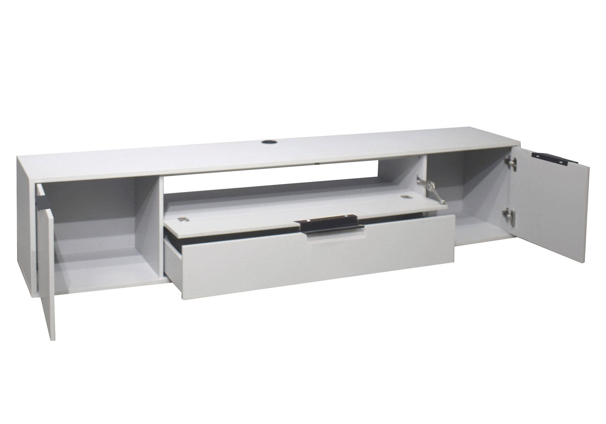 LOWBOARD Erna 216x45x47 Kreidegrau matt Lack - Sandfarben, Holzwerkstoff (216/47/45cm) - 58aufmkessel