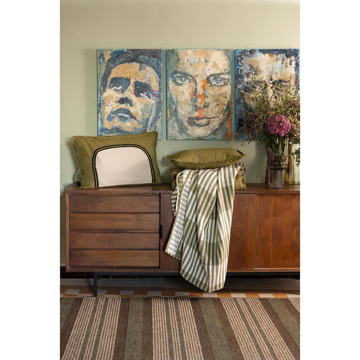 TAGESDECKE Calista olivgrün 180 x 260 cm - Olivgrün, Textil (180/260cm) - Vivaraise
