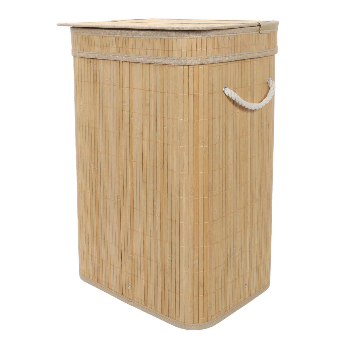WÄSCHEKORB Bambus Luva 80 l - Beige, Naturmaterialien (42/60/32cm) - NUXIO
