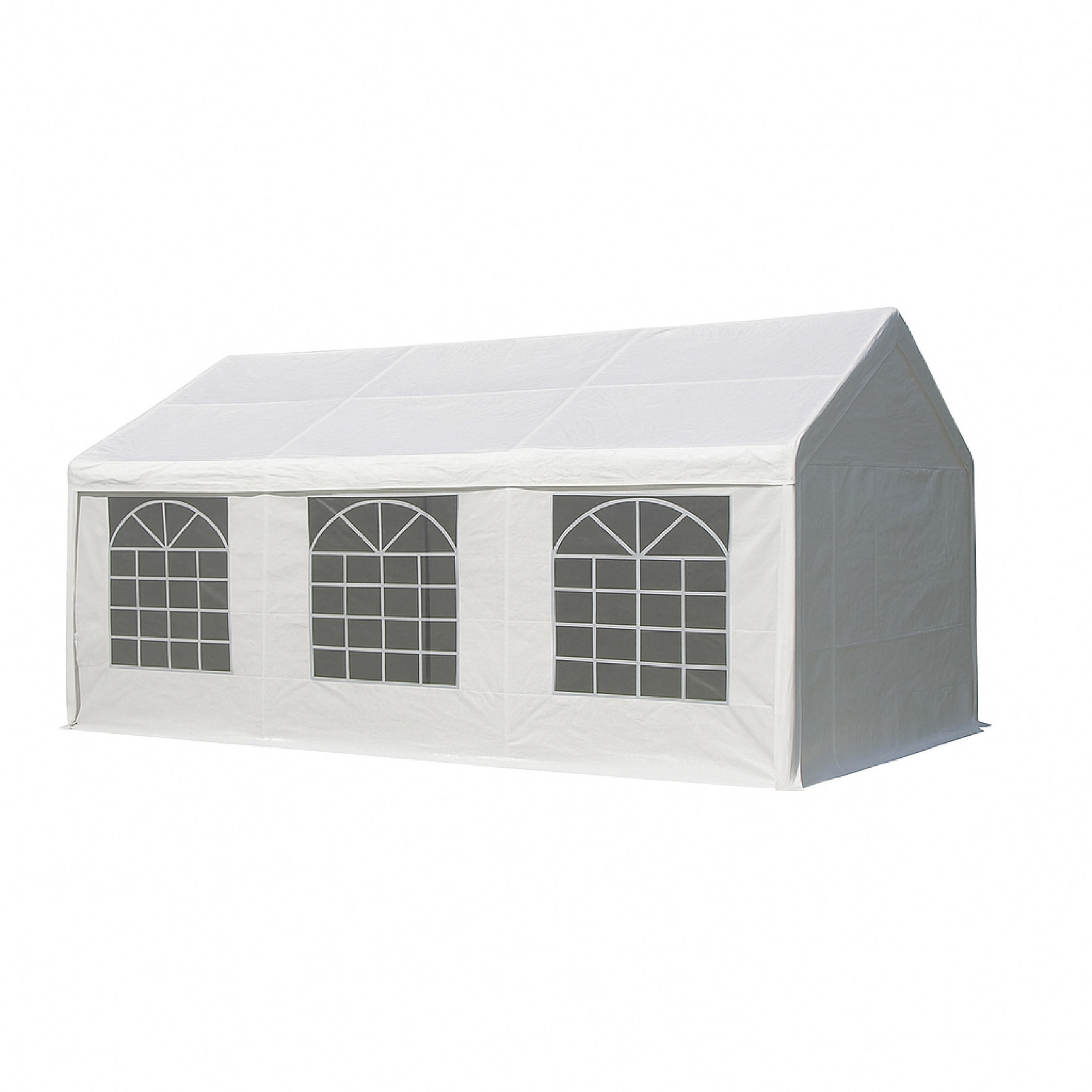 DACHPLANE Livingston - Zeltabdeckung für 4x10 Meter, PE weiss 180gr/m². BxTxH: 1000x400x310 cm - Weiß, Kunststoff (1000/0.3/400cm) - TPFGarden