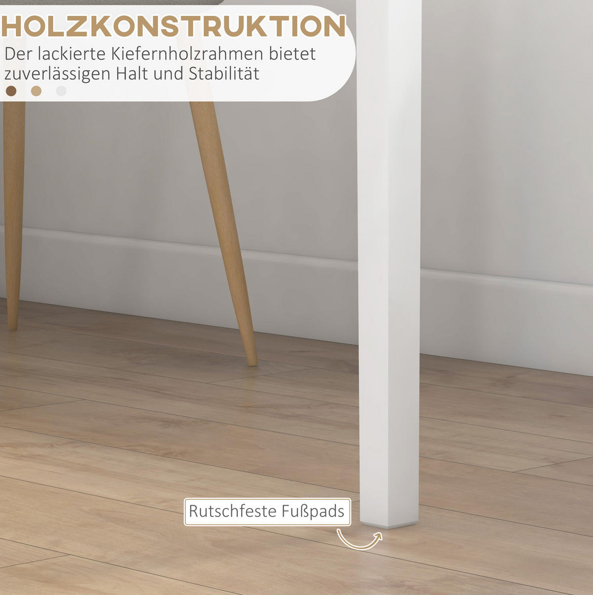 ESSTISCH 75/75/76 cm quadratisch für 2 Personen im Landhausstil aus Holz, Weiß - Weiß, Holz (75/75/76cm) - Redom