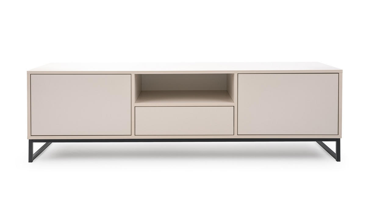 TV-ELEMENT Genua, Beige, Mit Regal und Schublade - Beige, Holzwerkstoff (160/48/45cm) - Bettso