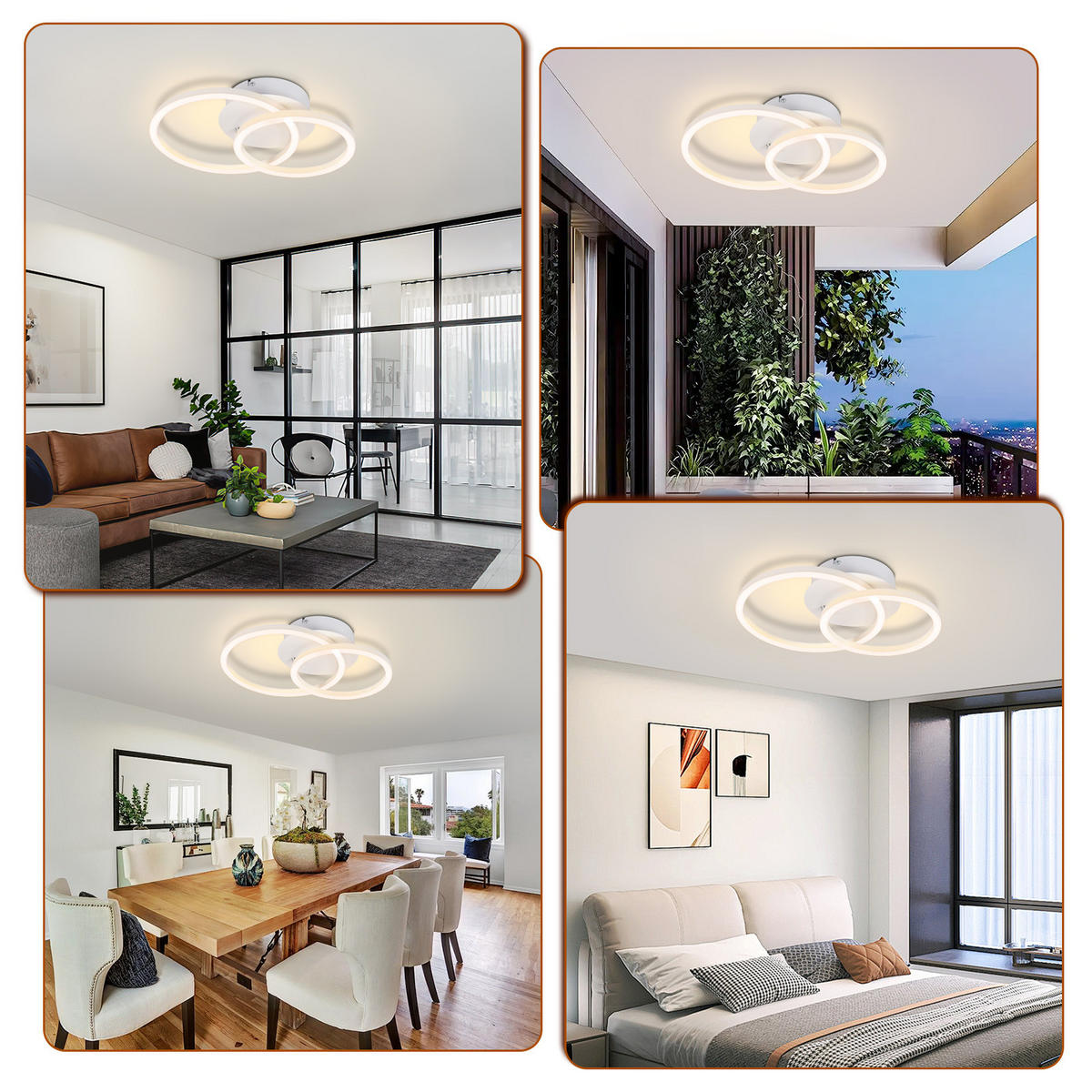 LED-DECKENLEUCHTE Lünen 34.3/25/7.4 cm - Weiß, Metall (34.3/25/7.4cm) - Nettlife