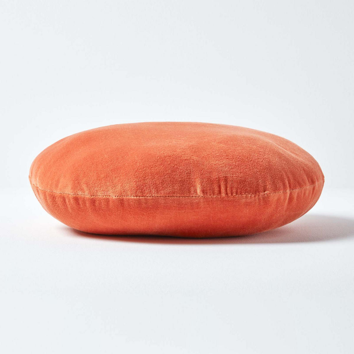 DEKOKISSEN rund orange, Baumwollsamt?40 cm - Orange, Textil (40/40cm) - Homescapes