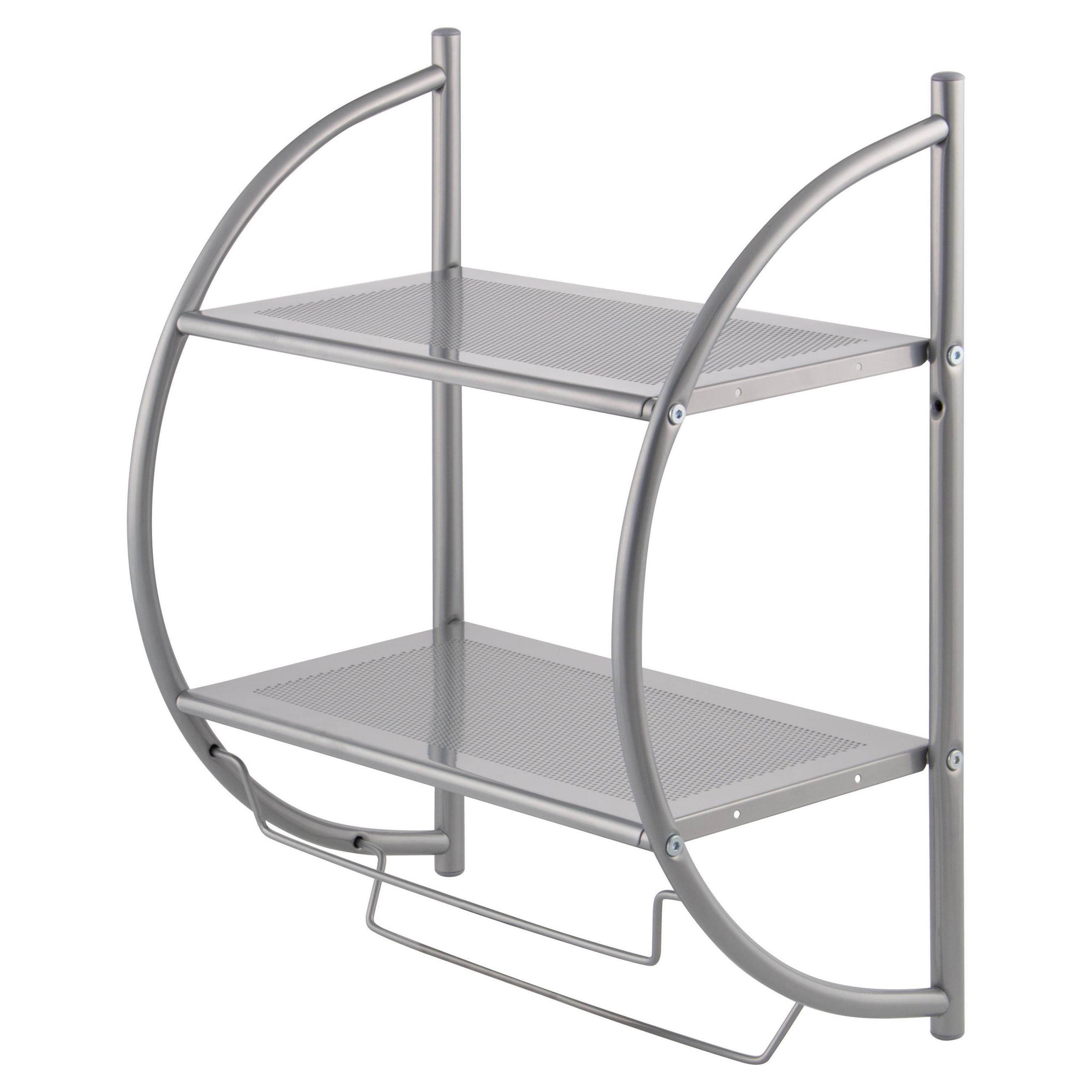 BADEZIMMERREGAL, grau, Metall - Grau, Metall (44.5/54.5/25cm) - bremermann