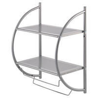 BADEZIMMERREGAL, grau, Metall - Grau, Metall (44.5/54.5/25cm) - bremermann