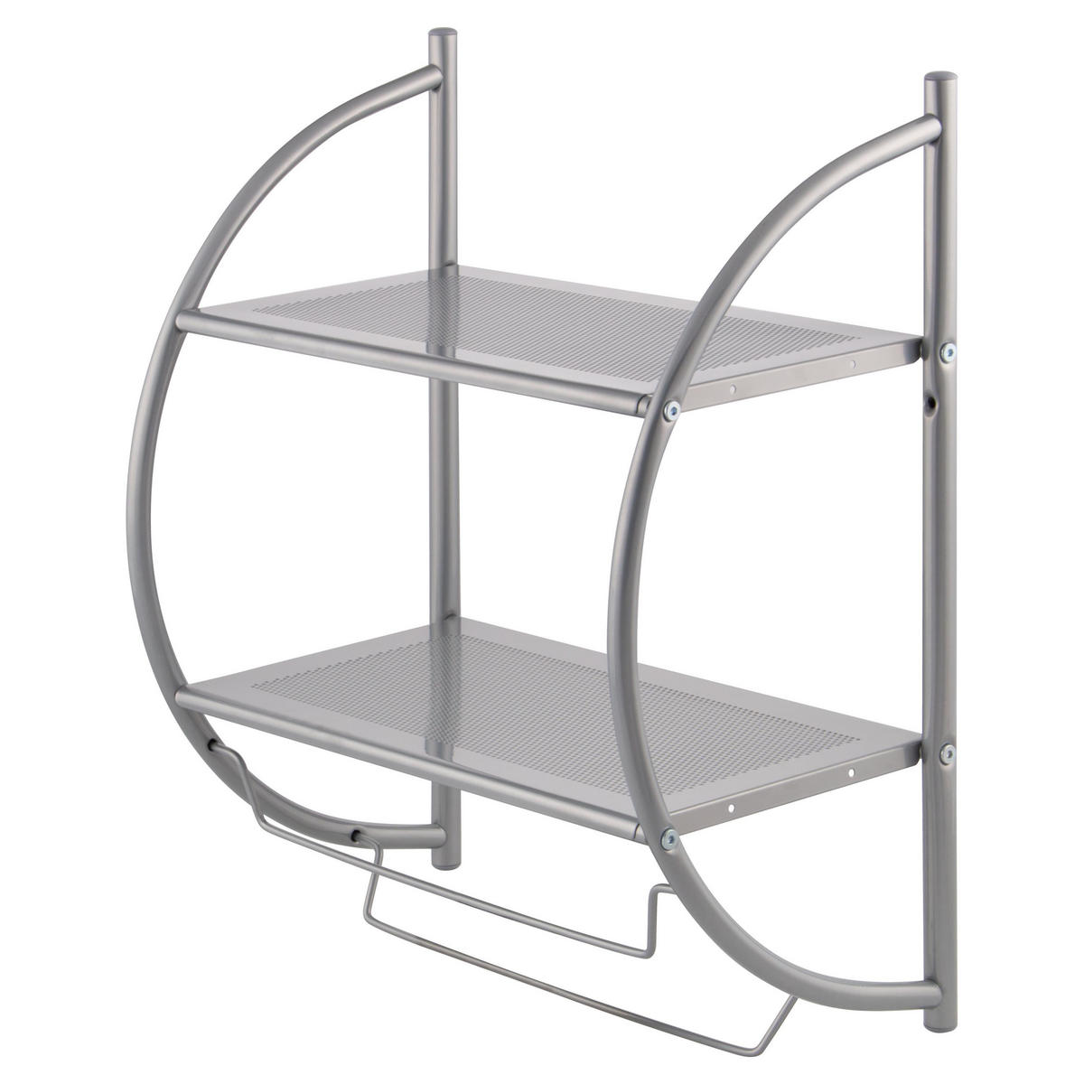 BADEZIMMERREGAL, grau, Metall - Grau, Metall (44.5/54.5/25cm) - bremermann