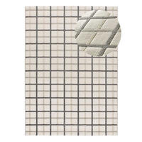 WEBTEPPICH mit geometrischem Muster Grauer Karierter Karisma 80/150 cm - Weiß/Grau, Naturmaterialien/Textil (80/150cm) - Atticgo