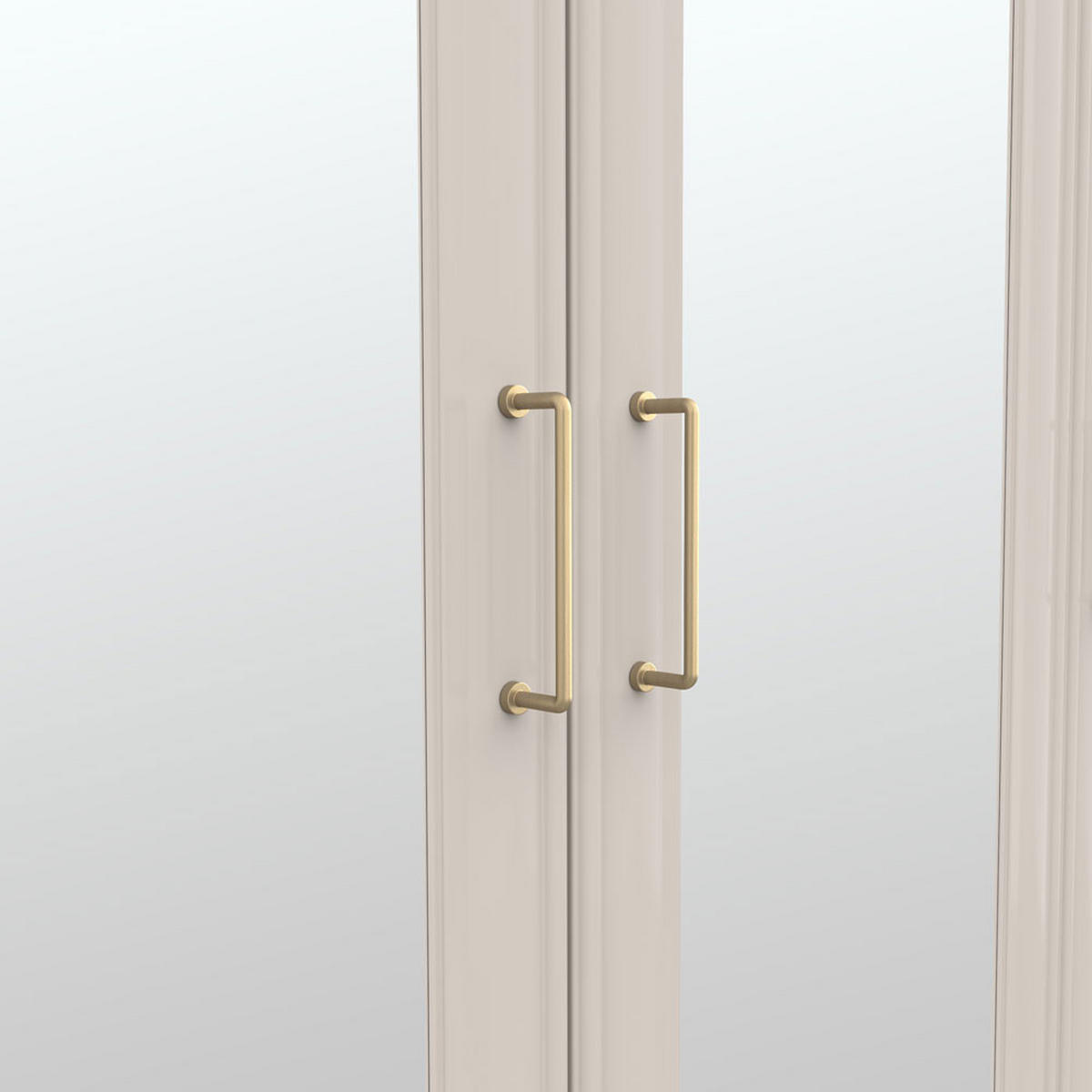 KLEIDERSCHRANK Anga Kaschmir 209,5 / 61 / 216cm - Kaschmir/Goldfarben, Holz/Holzwerkstoff (210/216/61cm) - Feldmann-Wohnen