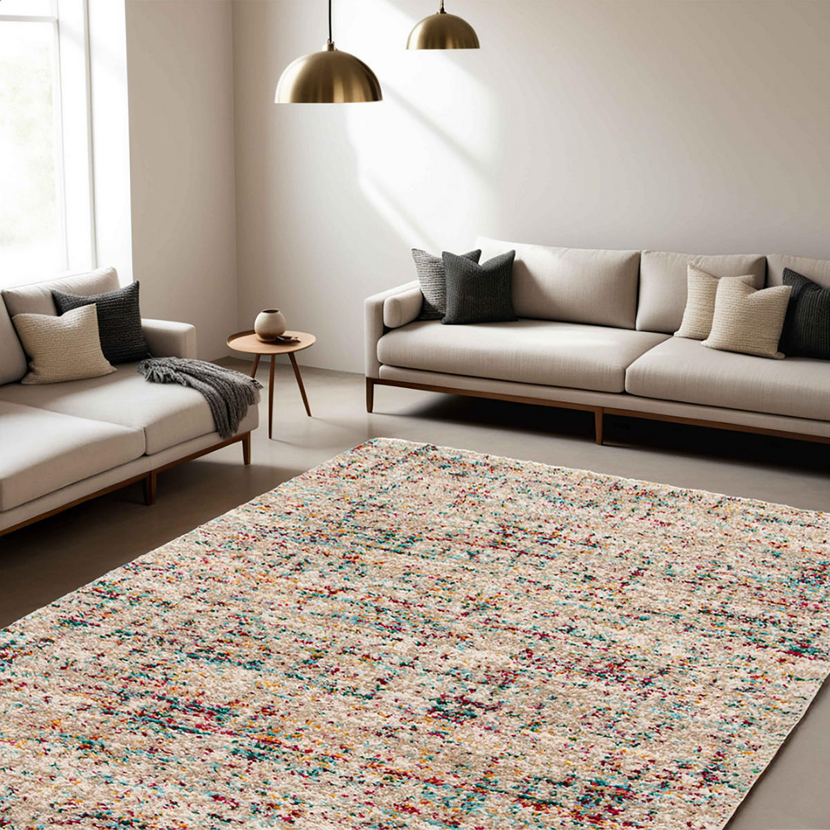 TEPPICH, Taupe - Taupe, Textil (160/230cm) - Oviala