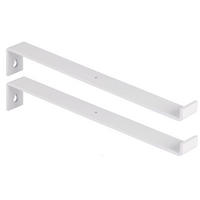 REGALTRÄGER als 2er Set Ben, Stahl in verschiedenen Trendfarben und Größen - Weiß, Metall (3/6.2/30.9cm) - Alberts
